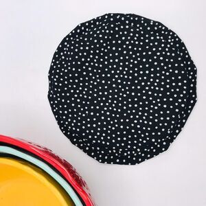 Cotton Bowl Cover For Sourdough, 3 Size Set, Reusable, Washable, Black and White